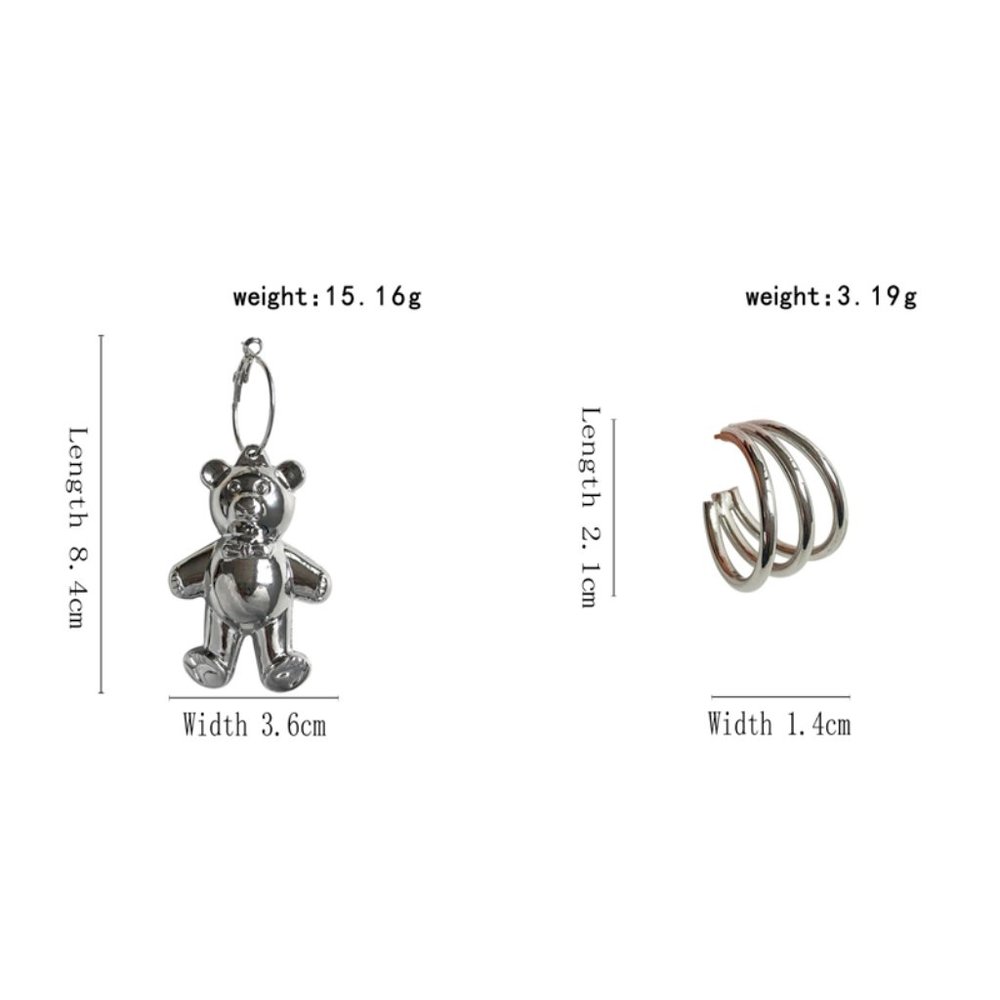 💕LAST ONE 💙S925 SILVER BEAR EARRINGS - Picture 8 of 9